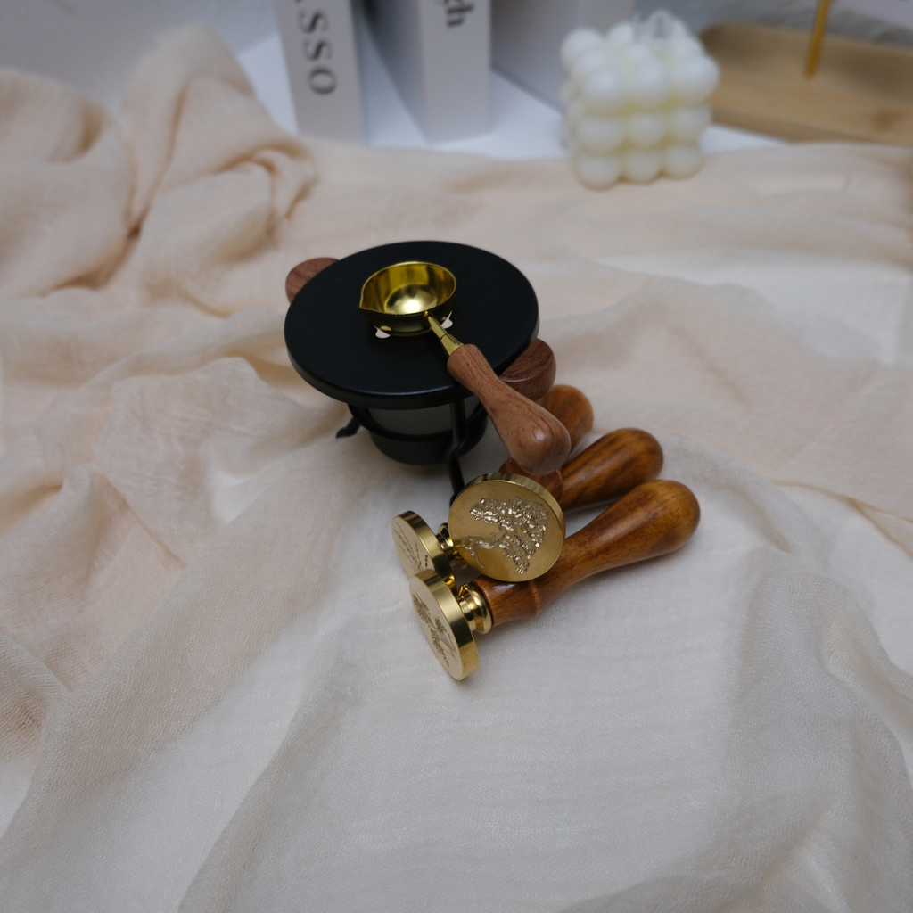 Sealing Wax Starter Set (3 Stamps + Furnace + Spoon)