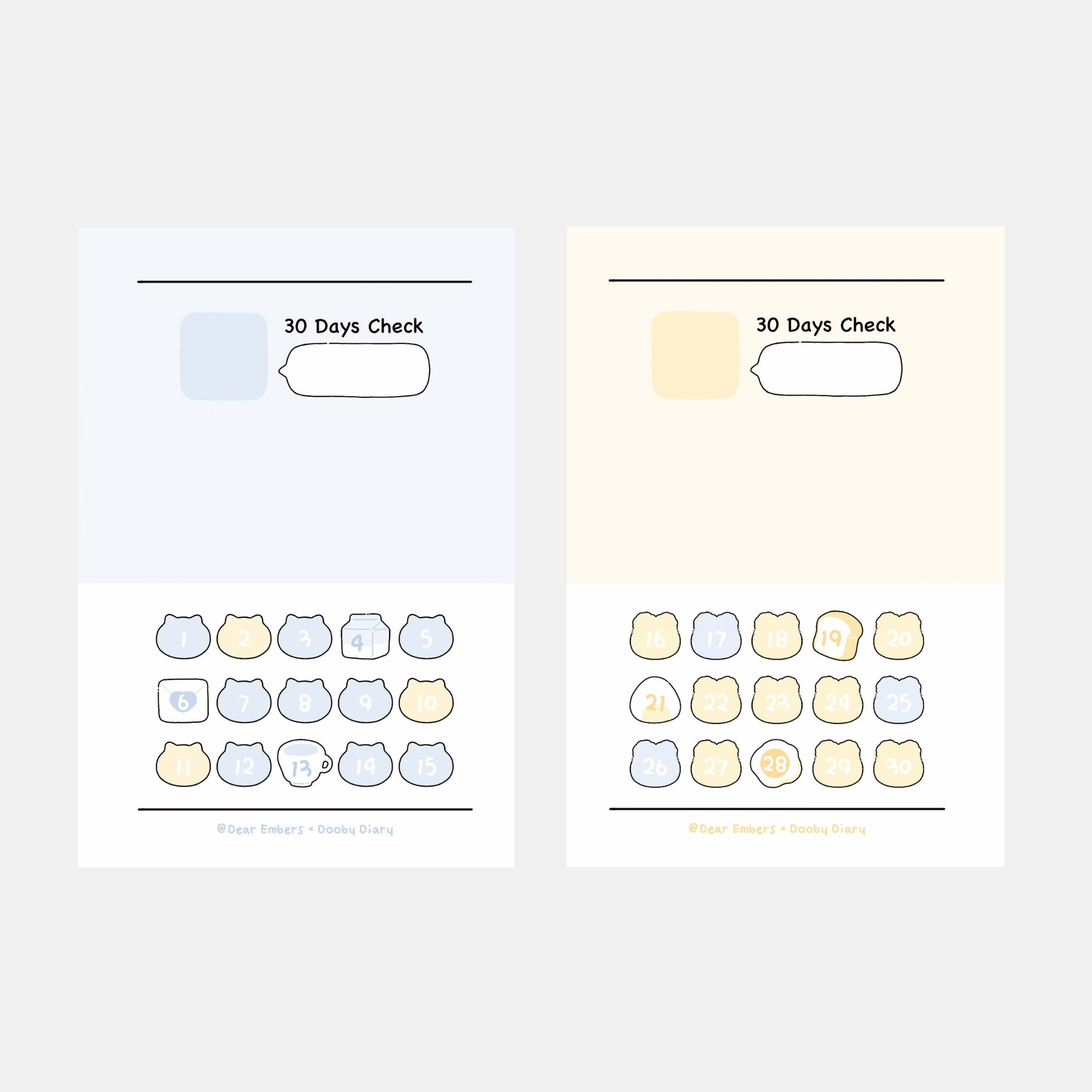 30 Days Check 30 Days Checks Refill Paper – Dear Embers