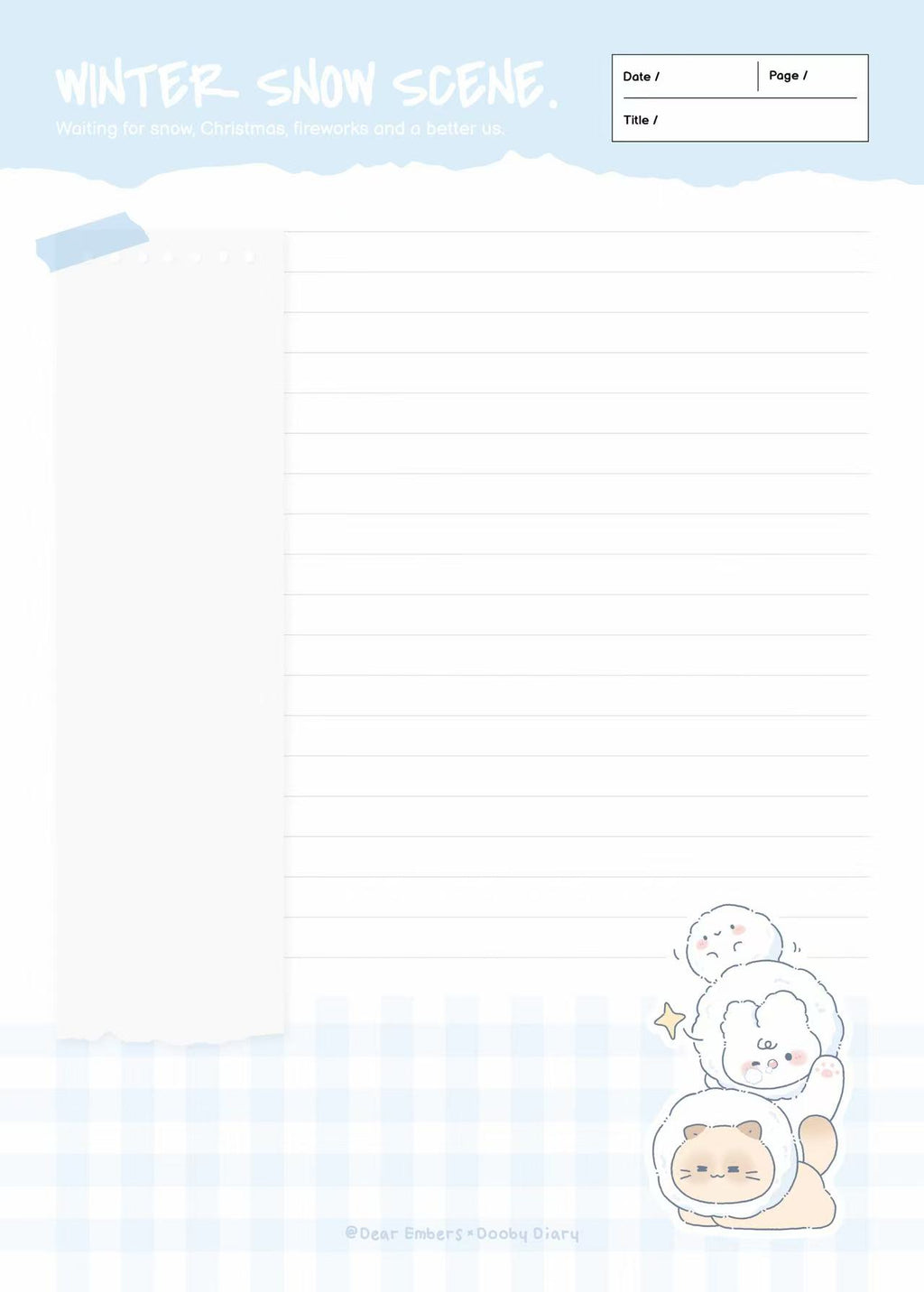 Winter Snow Notepad