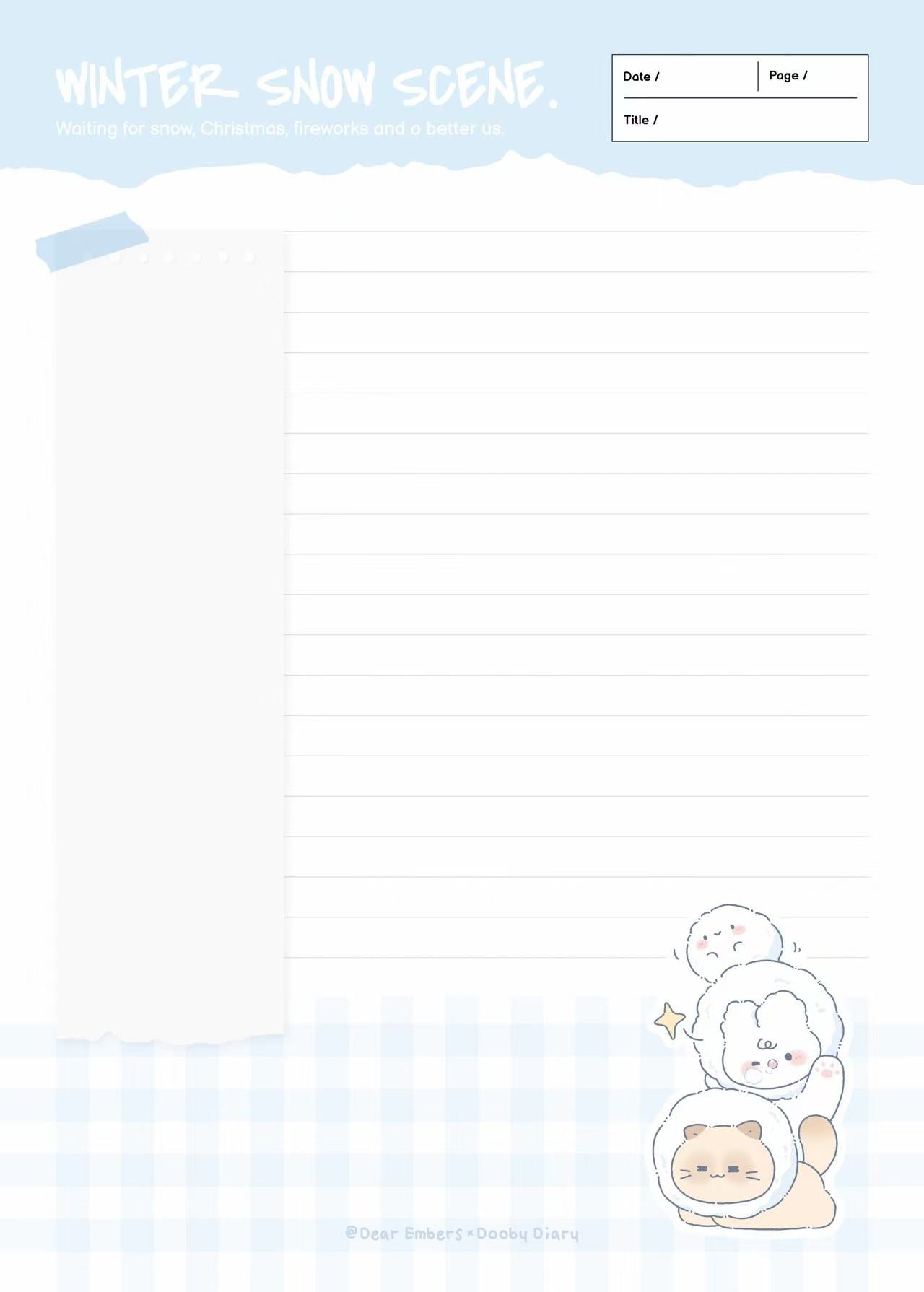 Winter Snow Notepad