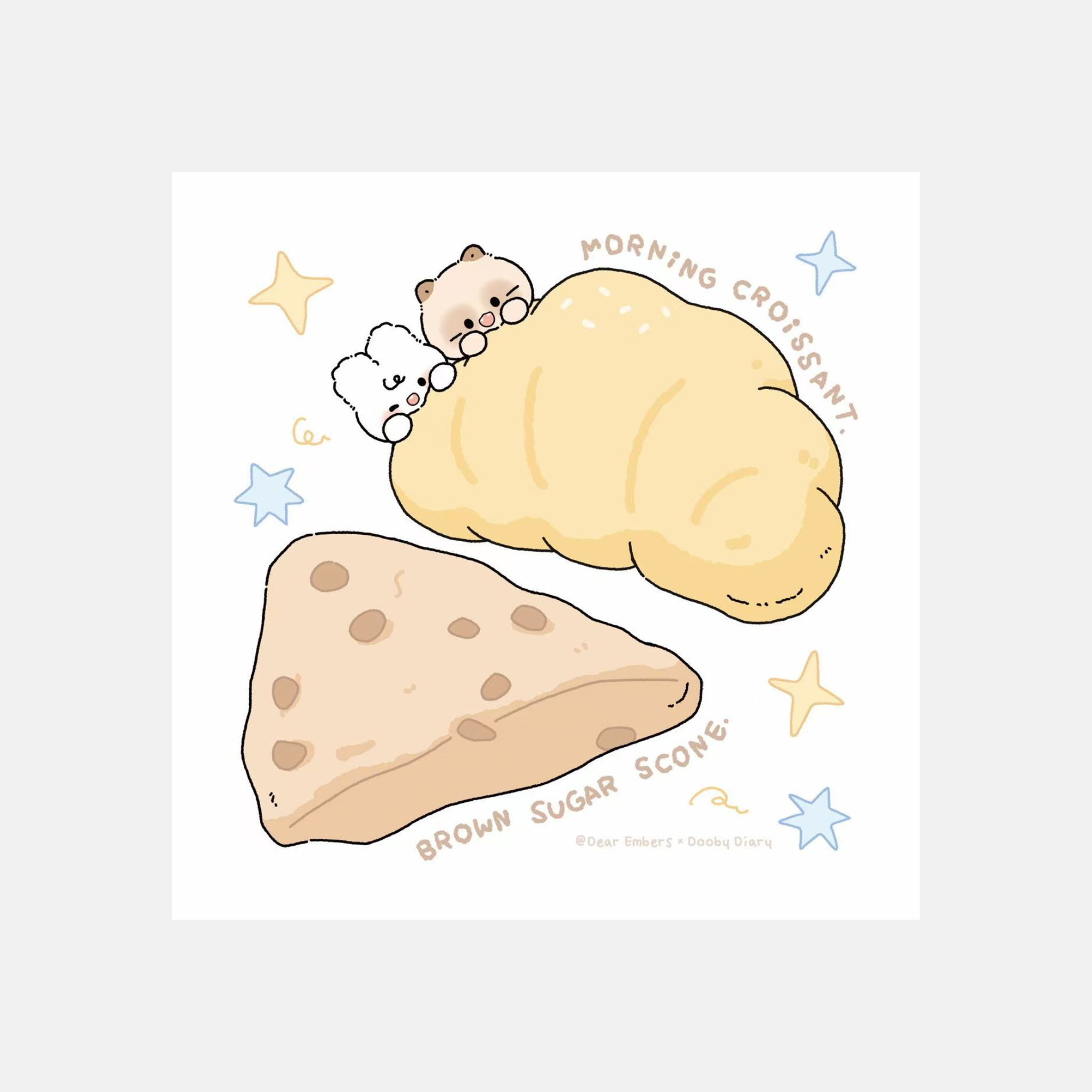 Croissant & Scone Memo Pad