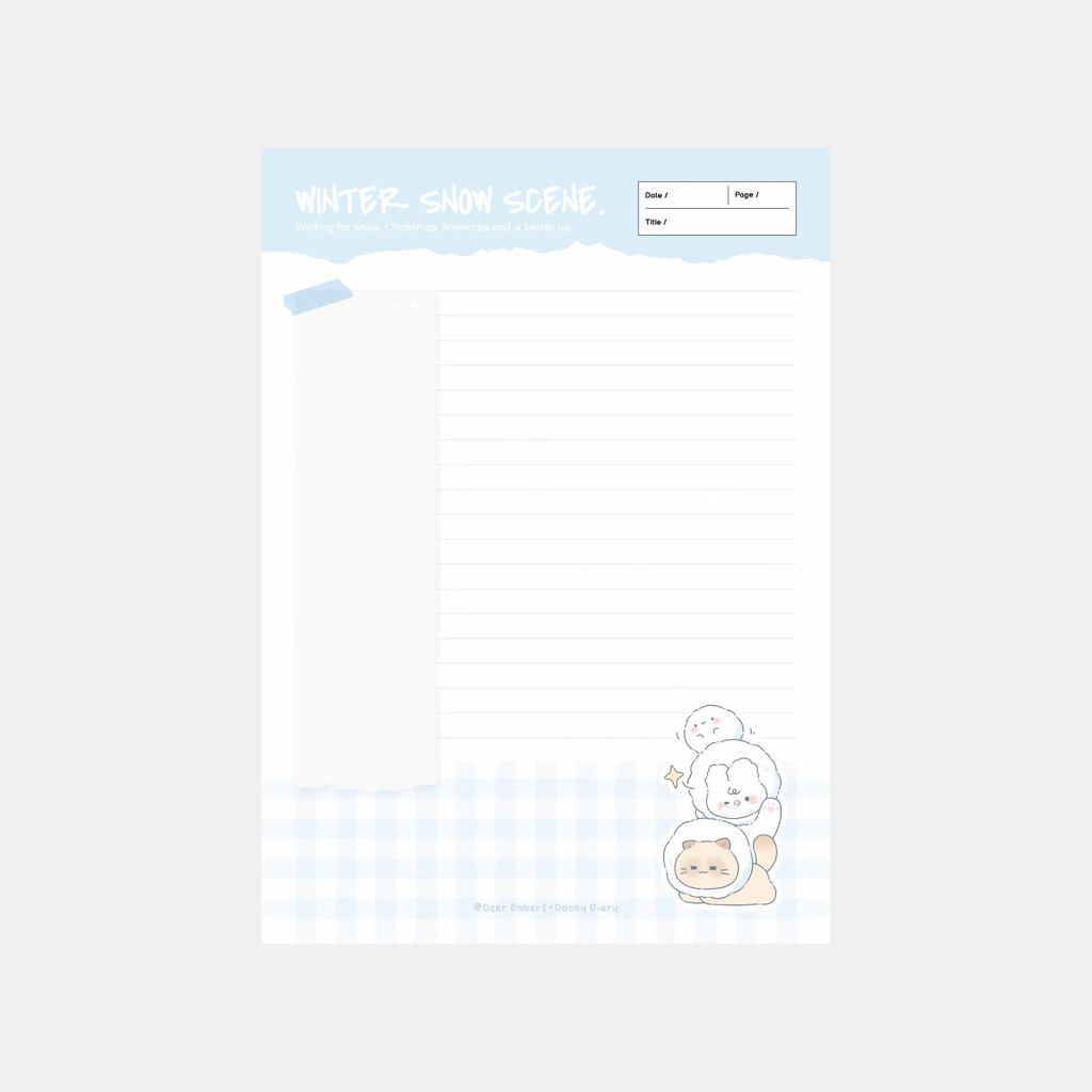 Winter Snow Notepad