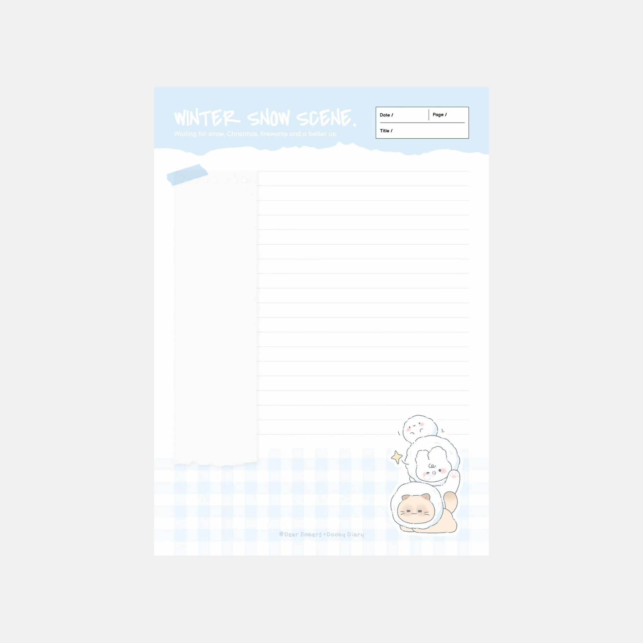 Winter Snow Notepad